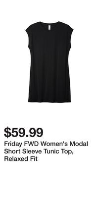 Sport Chek Friday fwd women's modal short sleeve tunic top, relaxed fit offer