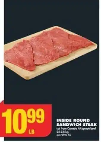 No Frills INSIDE ROUND SANDWICH STEAK offer