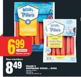 No Frills PILLER'S PEPPERONI STICKS or BITES offer