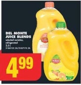 No Frills DEL MONTE JUICE BLENDS offer