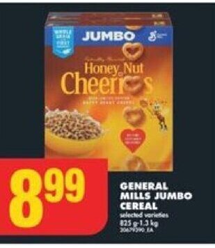 No Frills GENERAL MILLS JUMBO CEREAL offer