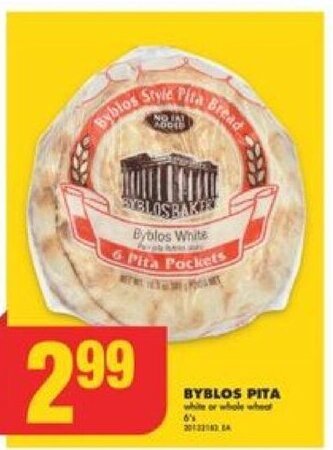 No Frills BYBLOS PITA offer