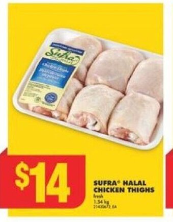 No Frills SUFRA HALAL CHICKEN THIGHS offer
