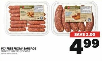 Real Canadian Superstore PC FREE FROM SAUSAGE offer