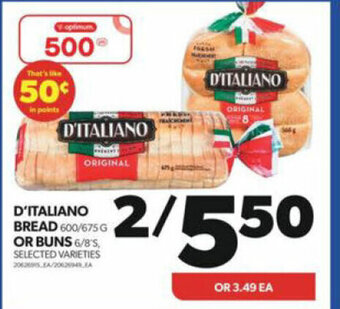 Real Canadian Superstore D'ITALIANO BREAD OR BUNS offer