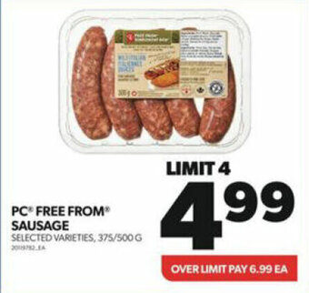 Real Canadian Superstore PC FREE FROM SAUSAGE offer