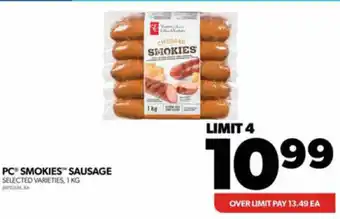 Real Canadian Superstore PC SMOKIES SAUSAGE offer