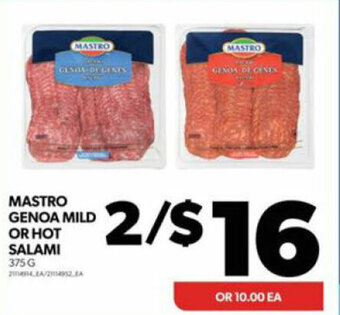 Real Canadian Superstore MASTRO GENOA MILD OR HOT SALAMI 375G offer