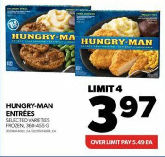 Real Canadian Superstore HUNGRY-MAN ENTRÉES offer