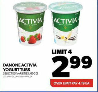 Real Canadian Superstore DANONE ACTIVIA YOGURT TUBS offer