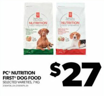 Real Canadian Superstore PC NUTRITION FIRST DOG FOOD offer