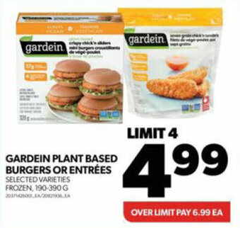 Real Canadian Superstore GARDEIN PLANT BASED BURGERS OR ENTRÉES offer