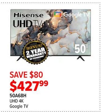 2001 Audio Video Hisense uhd 4k google tv offer