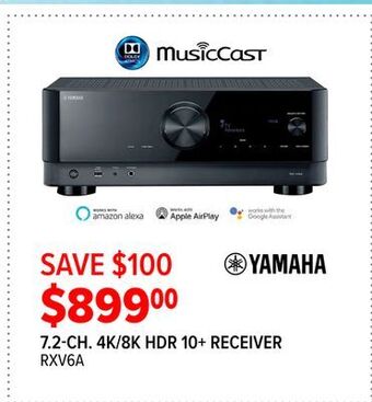 2001 Audio Video Yamaha 7.2-ch. 4k/8k hdr 10+ receiver offer