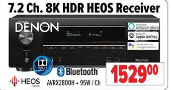 2001 Audio Video Denon 7.2 ch. 8k hdr heos receiver offer