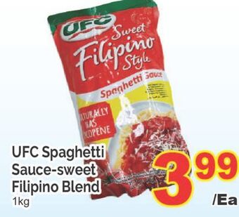 T&T Supermarket Ufc spaghetti sauce-sweet filipino blend, 1kg offer