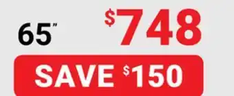 Visions Electronics Hisense u68k 65 smart tv offer