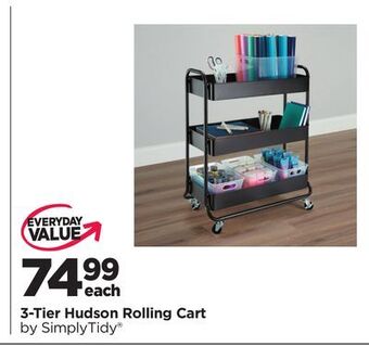 Michaels 3-tier hudson rolling cart by simplytidy® offer