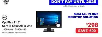 Visions Electronics Dell optiplex 21.5 core i5-6500 all-in-one offer