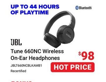Visions Electronics Jbl tune 660nc wireless on-ear headphones offer