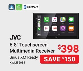 Visions Electronics Jvc 6.8 touchscreen multimedia receiver offer