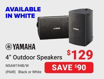 Visions Electronics Yamaha 4 outdoor speakers offer