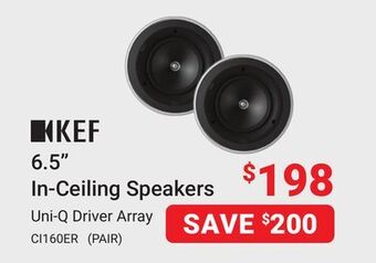 Visions Electronics Kef 6.5 in-ceiling speakers offer