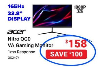 Visions Electronics Acer nitro qg0 va gaming monitor offer