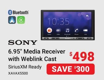Visions Electronics Sony 6.95 media receiver with weblink cast offer