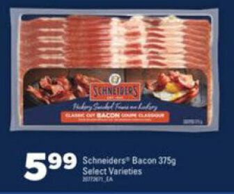 Real Canadian Superstore Schneiders Bacon 375 g offer