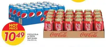 Sobeys COCA-COLA or PEPSI Soft Drinks 24 x 355 mL offer