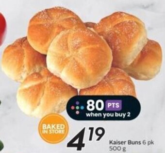 Sobeys Kaiser Buns 6 pk 500 g offer