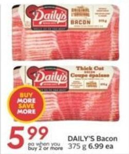 Sobeys DAILY'S Bacon 375 g offer