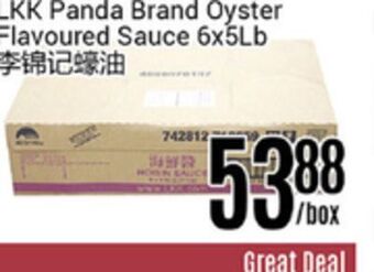 Nations Fresh Foods Lkk panda brand oyster flavoured sauce offer
