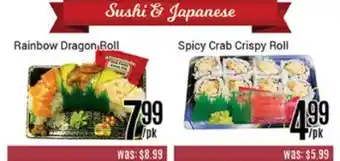 Nations Fresh Foods Rainbow dragon roll offer