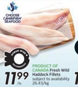Sobeys Fresh Wild Haddock Fillets offer