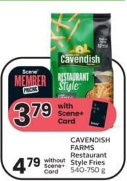 Sobeys CAVENDISH FARMS Restaurant Style Fries 540-750 g offer