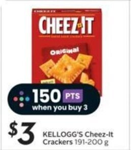 Sobeys KELLOGG'S Cheez-It Crackers 191-200 g offer