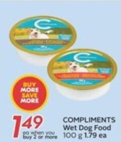 Sobeys COMPLIMENTS Wet Dog Food 100 g offer