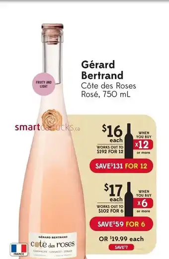 Sobeys Gérard Bertrand Côte des Roses Rosé, 750 mL offer