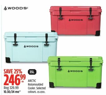 Canadian Tire ARCTIC Rotomoulded Cooler. Selected colours offer
