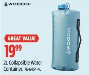 Canadian Tire 2L Collapsible Water Container offer