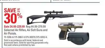 Canadian Tire Selected Air Rifles, Air Soft Gunds And Air Pistols offer