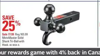 Canadian Tire MotoMaster Solid Shank Tr-Ball With Hook offer