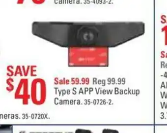 Canadian Tire Type S App View Backup Camera offer