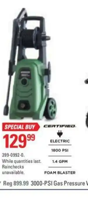 Canadian Tire 300-PSI Gas Pressure Washer offer