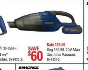 Canadian Tire 20V Max Cordless Vacuum offer