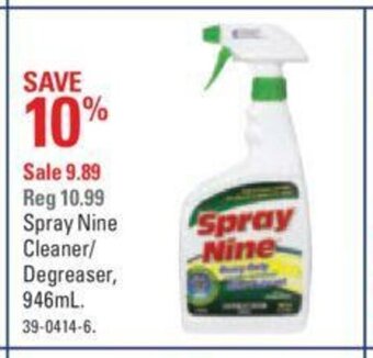 Canadian Tire Spray Nine Cleaner/Degreaser offer