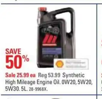 Canadian Tire Synthetic High Mileage Engine Oil offer