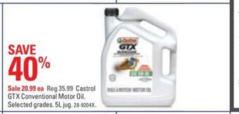 Canadian Tire Castrol GTX Conventional Motor Oil offer